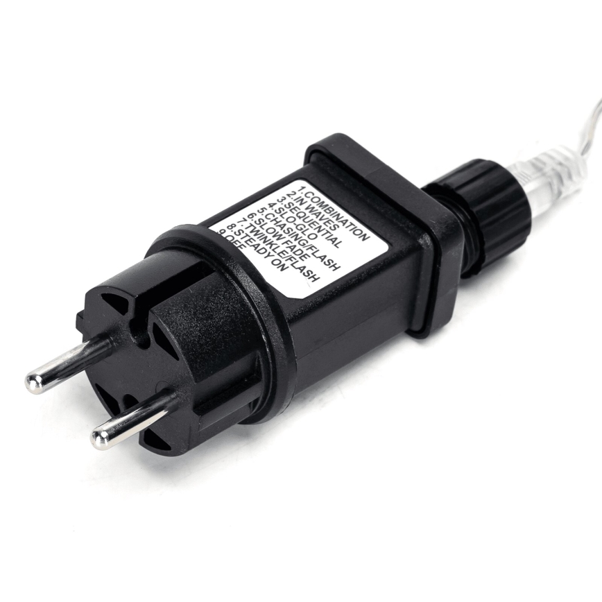 Aigostar - Guirlande LED d'extérieur 100 LED / 8 fonctions, 13 m, IP44, blanc froid