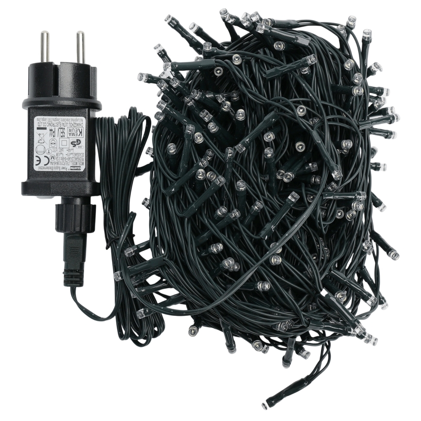 Aigostar - Guirlande lumineuse LED d'extérieur, 200 LED, 8 fonctions, 20 m, IP44, blanc froid