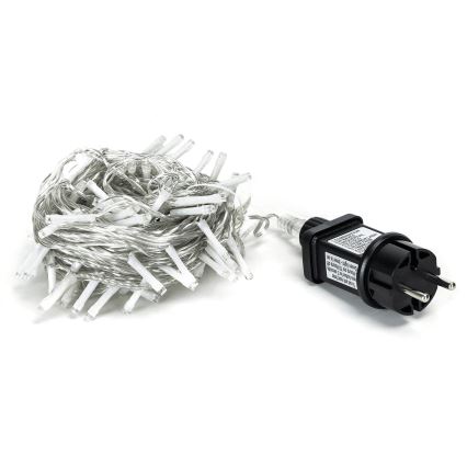 Aigostar - Guirlande LED d'extérieur 50 LED, 8 fonctions, 8 m, IP44, blanc froid