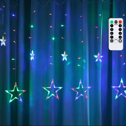 Aigostar - Guirlande de Noël LED extérieure 120 LED / 8 fonctions 6 x 0,6 m IP44 multicolore + télécommande