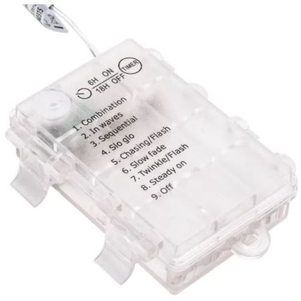 Aigostar - Guirlande LED d'extérieur 100xLED/3xAA/8 fonctions 10,3 m IP44 blanc froid