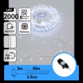 Aigostar - Guirlande lumineuse de Noël extérieure 2000 LED/8 fonctions 53m IP44 blanc froid
