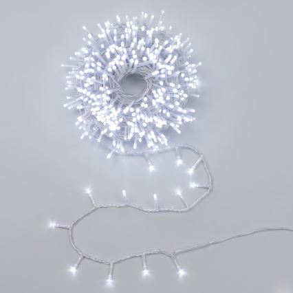 Aigostar - Guirlande lumineuse de Noël extérieure 300 LED/8 fonctions 18 m IP44 blanc froid