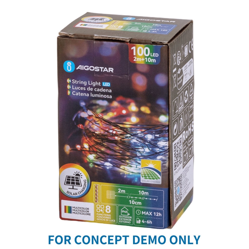 Aigostar - Guirlande lumineuse de Noël extérieure 900xLED/8 fonctions 6m IP44 multicolore