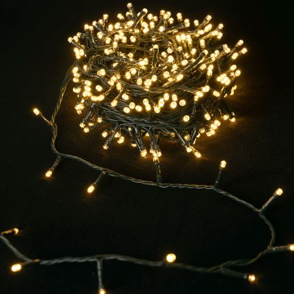 Aigostar - Guirlande LED de Noël pour l'extérieur 200 LED / 8 fonctions, 20 m, IP44, blanc chaud