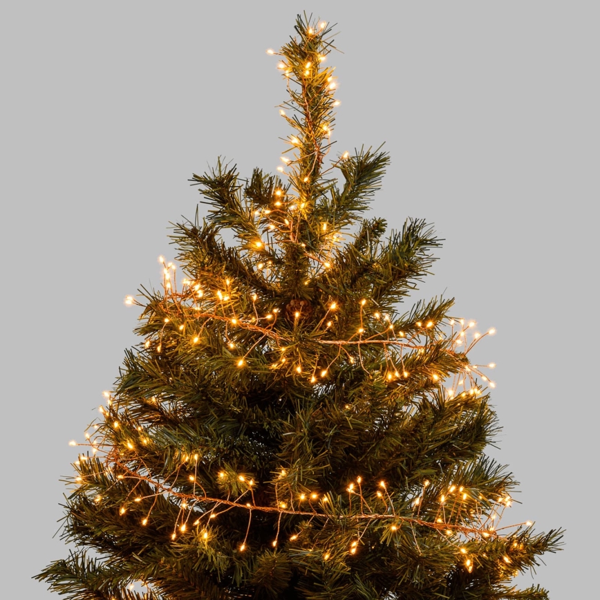 Aigostar - Guirlande lumineuse de Noël extérieure à LED 50xLED/8 modes 3xAA 1,8m IP44 blanc chaud