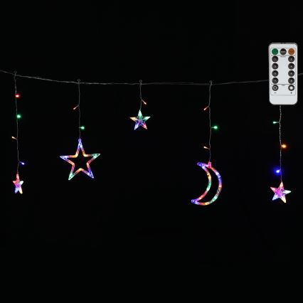 Aigostar - Guirlande lumineuse d'extérieur LED RGBY, 120 LED, 8 modes, 3×0,6 m, IP44, multicolore + télécommande