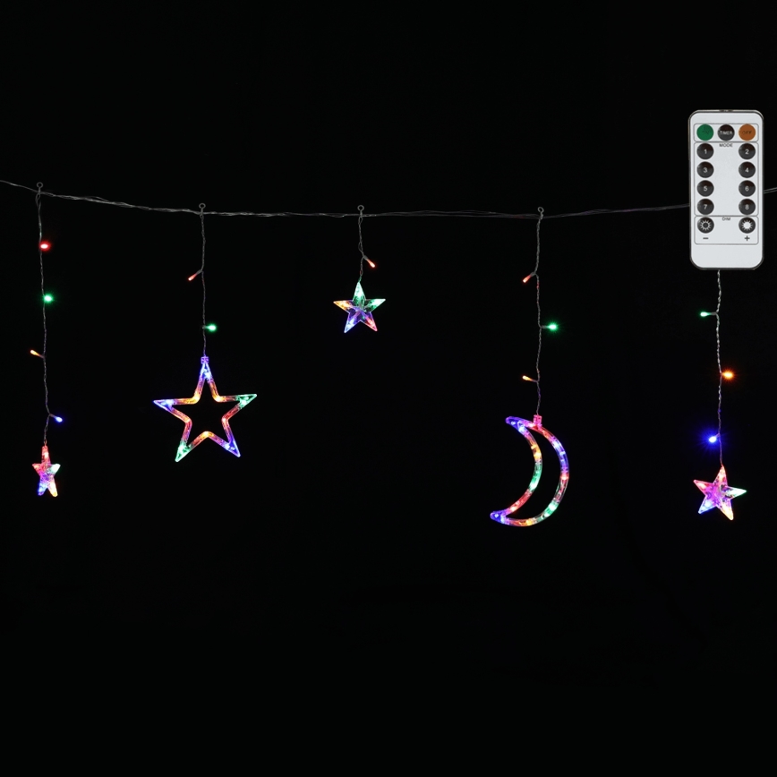 Aigostar - Guirlande lumineuse d'extérieur LED RGBY, 120 LED, 8 modes, 3×0,6 m, IP44, multicolore + télécommande