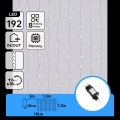 Aigostar - Guirlande lumineuse de Noël LED d'extérieur 192xLED/8 fonctions 4,5x1,2m IP44 blanc froid