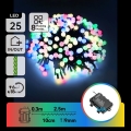 Aigostar - Guirlande lumineuse de Noël LED d'extérieur 25xLED/8 fonctions 3xAA 2,8m IP44 multicolore