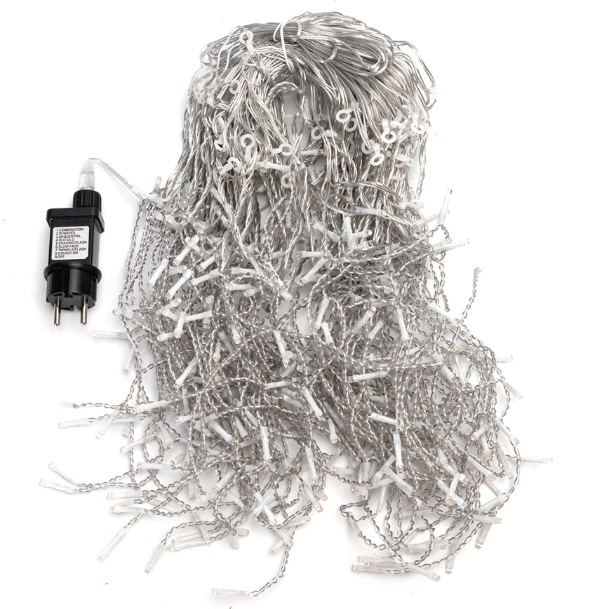 Aigostar - Guirlande LED de Noël extérieure, 400 LED, 8 modes d'éclairage, 20 x 0,4 m, IP44, blanc chaud