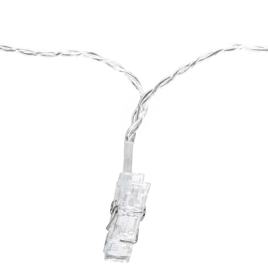 Aigostar - Guirlande lumineuse décorative 40xLED/5W/USB 9 m blanc chaud