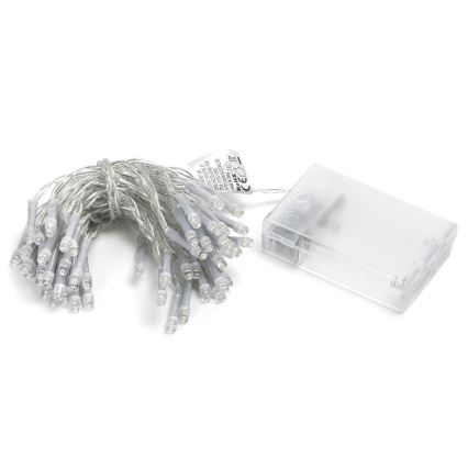 Aigostar - Guirlande lumineuse LED 50xLED/3xAA 5,3m blanc chaud