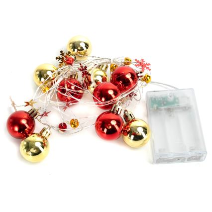 Aigostar - Guirlande lumineuse LED de Noël 20 LED/3xAA 2 m blanc chaud