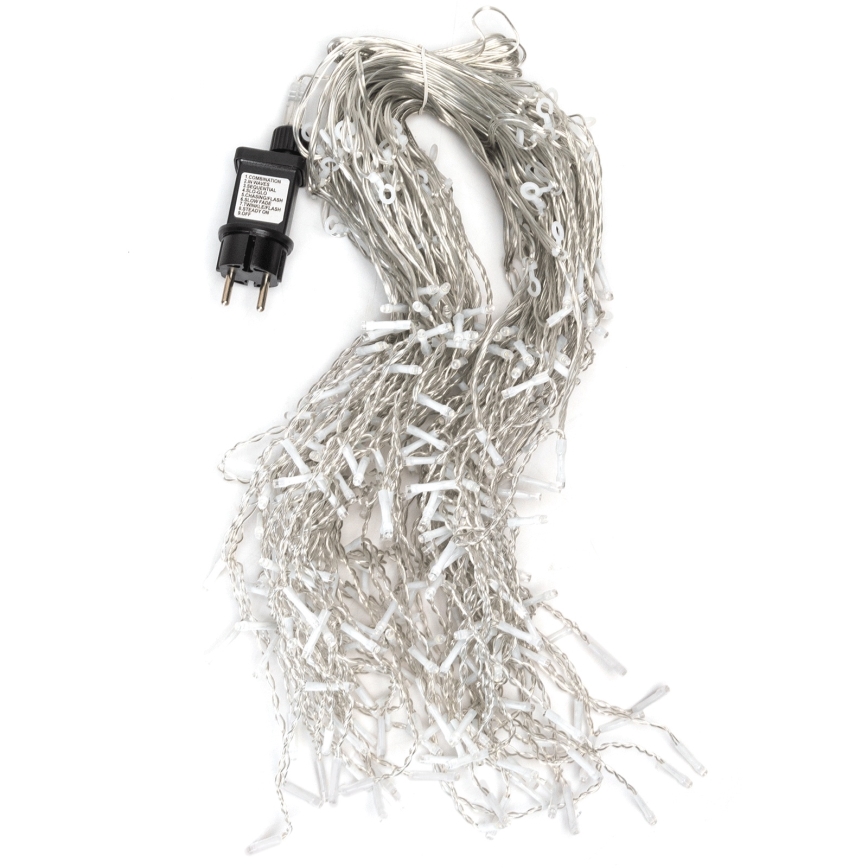 Aigostar - Guirlande lumineuse LED d'extérieur pour Noël 300xLED/6W/230V/8 fonctions 15x0,4m IP44 blanc froid