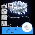 Aigostar - Guirlande lumineuse LED de Noël pour extérieur 100xLED/8 fonctions/3xAA 10,3 m IP44 blanc froid