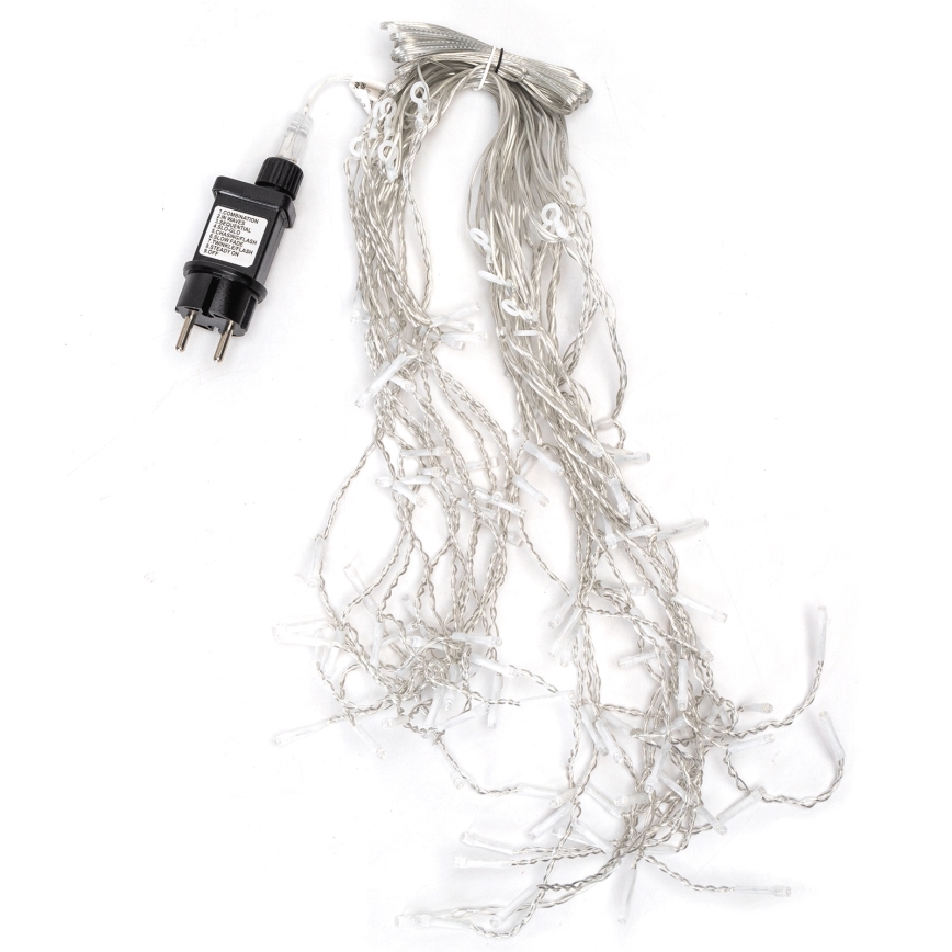Aigostar - Guirlande lumineuse LED d'extérieur 100 LED / 8 modes 5 x 0,4 m IP44 blanc froid