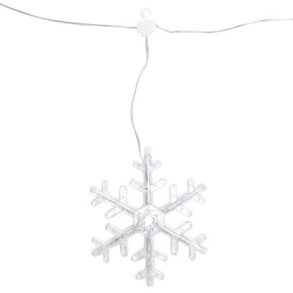 Aigostar - Guirlande lumineuse LED extérieure 84 LED / 8 fonctions 1,2 x 1 m IP44 blanc froid à motifs flocons