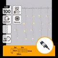 Aigostar - Guirlande lumineuse LED d'extérieur de Noël 100xLED/8 fonctions 8x0,4m IP44 blanc chaud