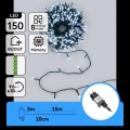 Aigostar - Guirlande lumineuse LED d'extérieur pour Noël, 150 LED, 8 modes, 18 m, IP44, blanc froid