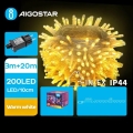 Aigostar - Guirlande lumineuse LED d'extérieur pour Noël 200 LED / 8 fonctions 23 m IP44 blanc chaud