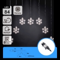 Aigostar - Guirlande lumineuse LED extérieure 84 LED / 8 fonctions 1,2 x 1 m IP44 blanc froid à motifs flocons