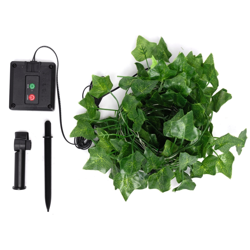 Aigostar - Guirlande solaire 100xLED/12m IP65 blanc chaud ivy
