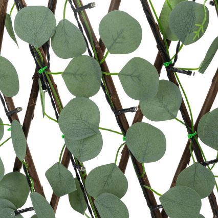 Aigostar - Guirlande solaire 56xLED/2x0,4m IP65 300 mAh blanc chaud eucalyptus