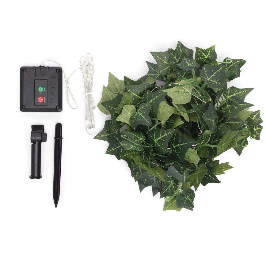 Aigostar - Guirlande solaire 70xLED/4x1m IP65 blanc chaud ivy