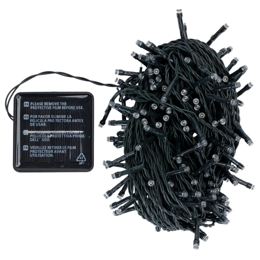 Aigostar - Guirlande de Noël solaire à LED 200 LED / 8 fonctions 22 m IP65 multicolore 800 mAh