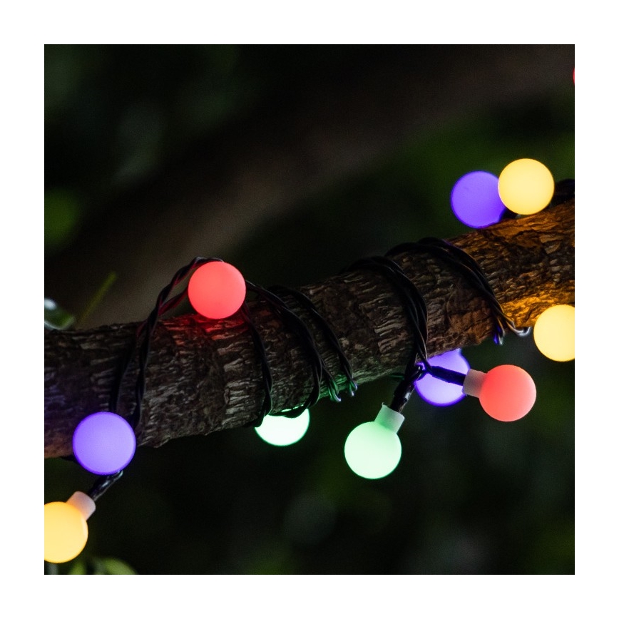 Aigostar - Guirlande solaire de Noël 50xLED/8 fonctions 12m IP65 multicolore