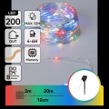 Aigostar - Guirlande solaire LED 200 LED / 8 fonctions, 22 m, IP65, multicolore, 800 mAh