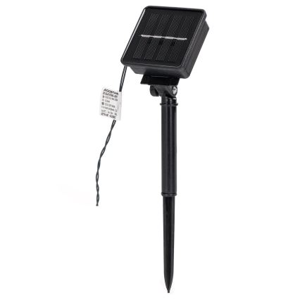 Aigostar - Guirlande solaire LED 50 LED / 8 modes, 12 m, 800 mAh, IP65, blanc chaud