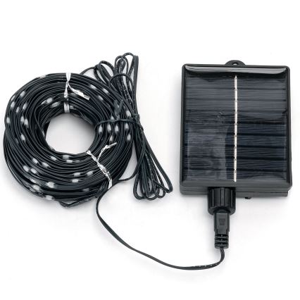 Aigostar - Guirlande de Noël solaire à LED 300xLED/8 fonctions 32m IP65 blanc froid 1200 mAh