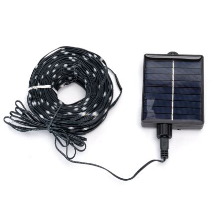 Aigostar - Guirlande solaire LED de Noël 500xLED/8 fonctions 52m IP65 blanc froid 1200 mAh