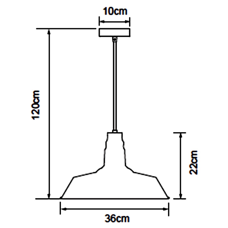 Aigostar - Hanglamp aan een koord 1xE27/60W/230V zwart