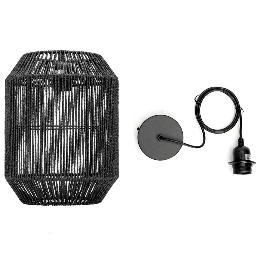 Aigostar - Hanglamp aan een koord 1xE27/60W/230V zwart