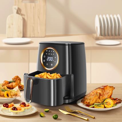 Aigostar - Heteluchtfriteuse 1400W/230V 4,2l zwart