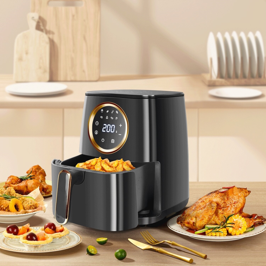 Aigostar - Heteluchtfriteuse 1400W/230V 4,2l zwart