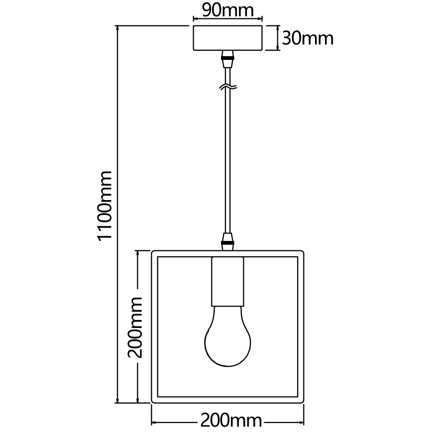 Aigostar - Houten hanglamp on cord 1xE27/60W/230V grenen