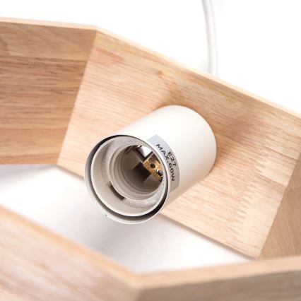 Aigostar - Houten hanglamp on cord 1xE27/60W/230V Pine