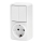 Aigostar - Huis schakelaar 2P met stopcontact 1x10A/250V