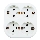 Aigostar - Huishoudelijke 4-voudige SCHUKO-wandcontactdoos 250/16A