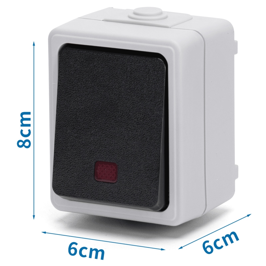 Aigostar - Interrupteur à 1 bouton IP54