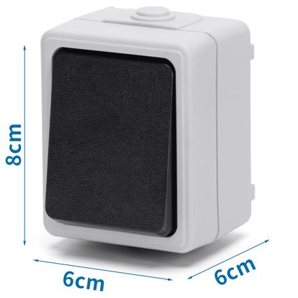 Aigostar - Interrupteur à un bouton IP54