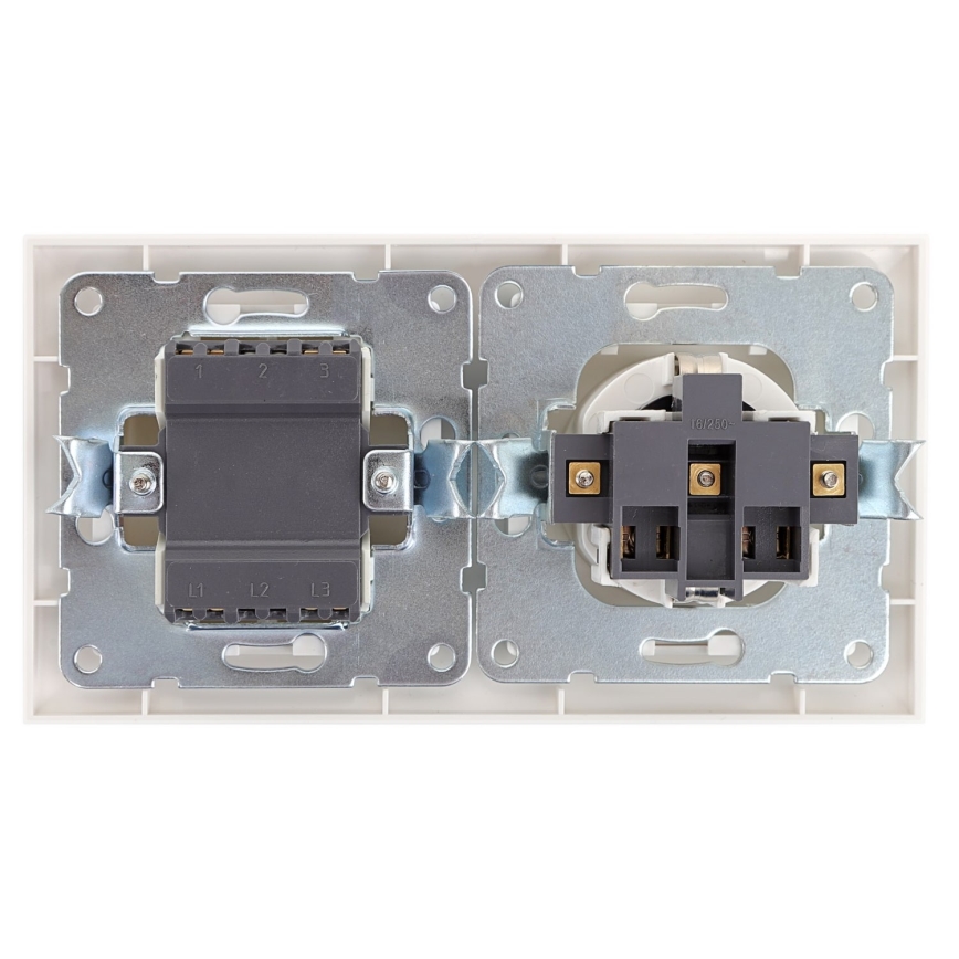 Aigostar - Interrupteur de maison avec prise 1x16A/250V