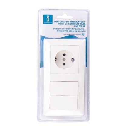 Aigostar - Interrupteur de maison avec prise 1x16A/250V