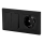 Aigostar - Interrupteur double n° 5 et prise SCHUKO 230 V avec cadre noir