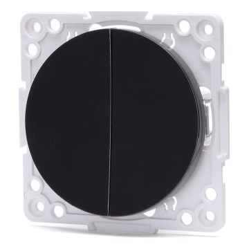 Aigostar - Interrupteur double sans cadre n° 1, noir