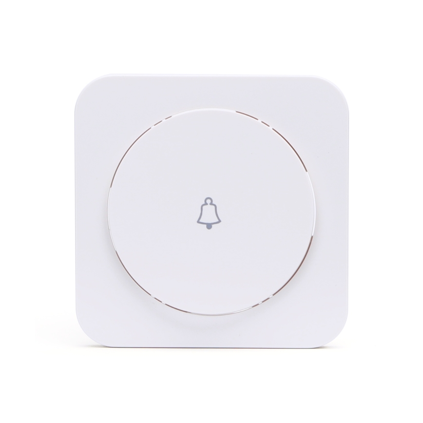 Aigostar - Interrupteur simple pour sonnette avec cadre, blanc